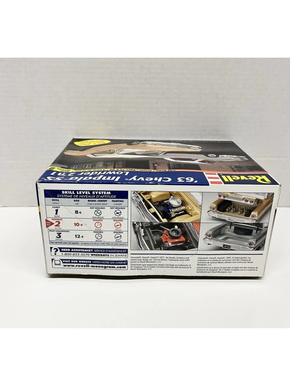 Revell 85-2176 63 Chevy Impala SS Lowrider 2n1 1:25 Model Kit Open Box